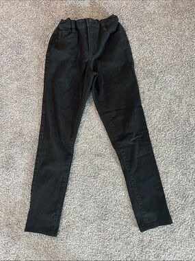High-Rise Black Girl’s Jeans - Classic Slim Fit